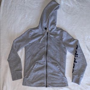 Adidas Gray Zip Up Sweater